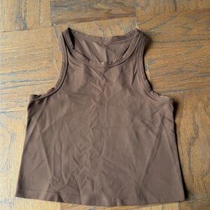 Lululemon Align cropped racer back Top size 4 color roasted brown